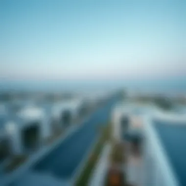 Panoramic view of Al Maskan community showcasing modern architecture