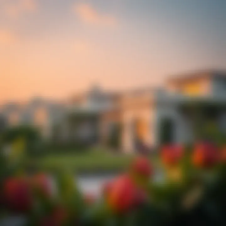 Luxurious residential properties in Al Maskan with landscaped gardens