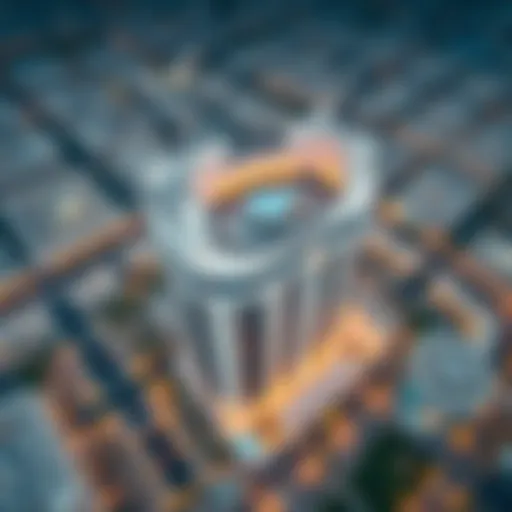Aerial view of Al Nahda Sahara Plaza showcasing its architectural brilliance