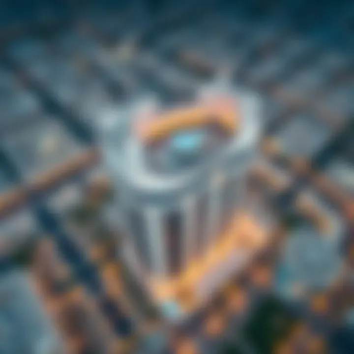 Aerial view of Al Nahda Sahara Plaza showcasing its architectural brilliance