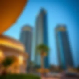 Architectural view of Al Nahda Towers showcasing modern design