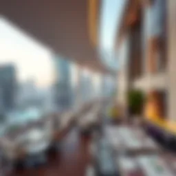 A panoramic view of DIFC showcasing its modern architecture