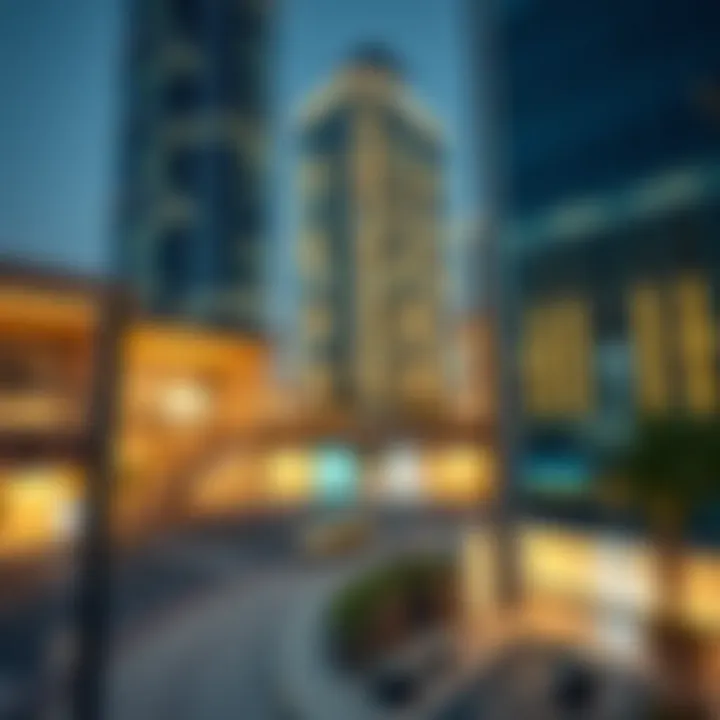 Overview of Bur Dubai's business centers showcasing modern architecture