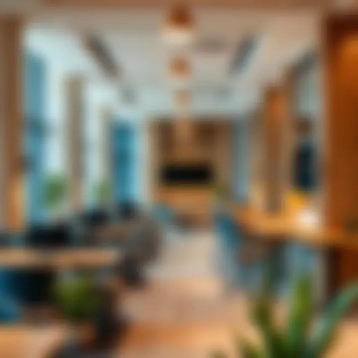 Vibrant co-working spaces promoting innovation and collaboration