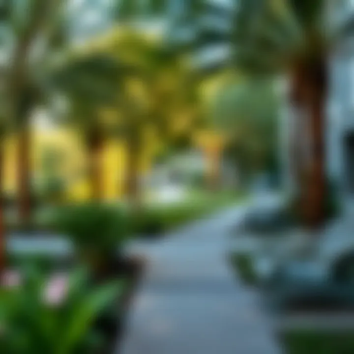 The lush community park adjacent to Centrium Towers, promoting outdoor living