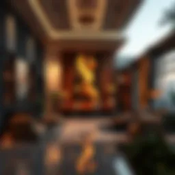 Luxurious property showcasing contemporary art in Dubai