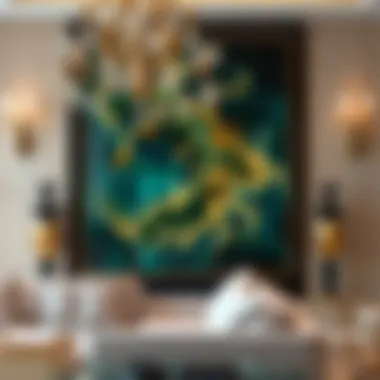 Stunning art piece displayed in a luxury real estate setting