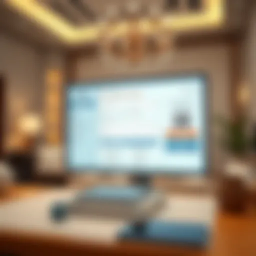 Digital interface showcasing Ejari registration portal