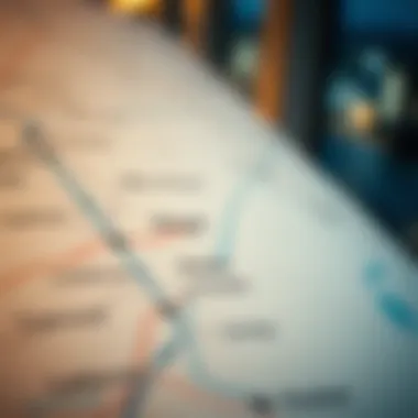 Map showing the route from Abu Dhabi to Dubai