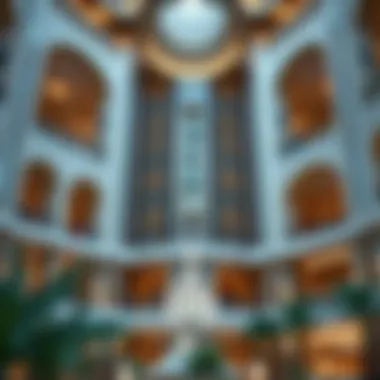 Architectural design of Wafi Center in Dubai