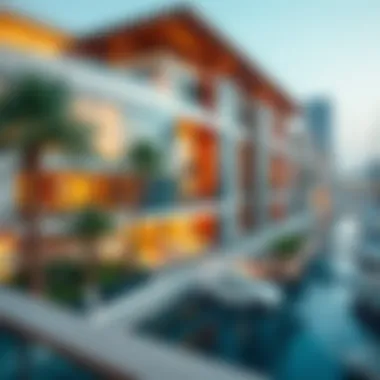 Scenic view of Creek Marina Dubai showcasing modern architecture