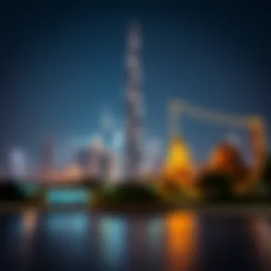 Festive skyline of Dubai during Eid celebrations