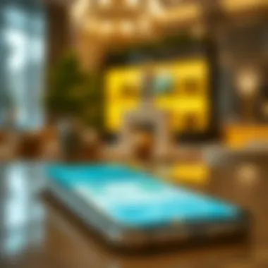 A close-up of a smartphone displaying a banking app interface.