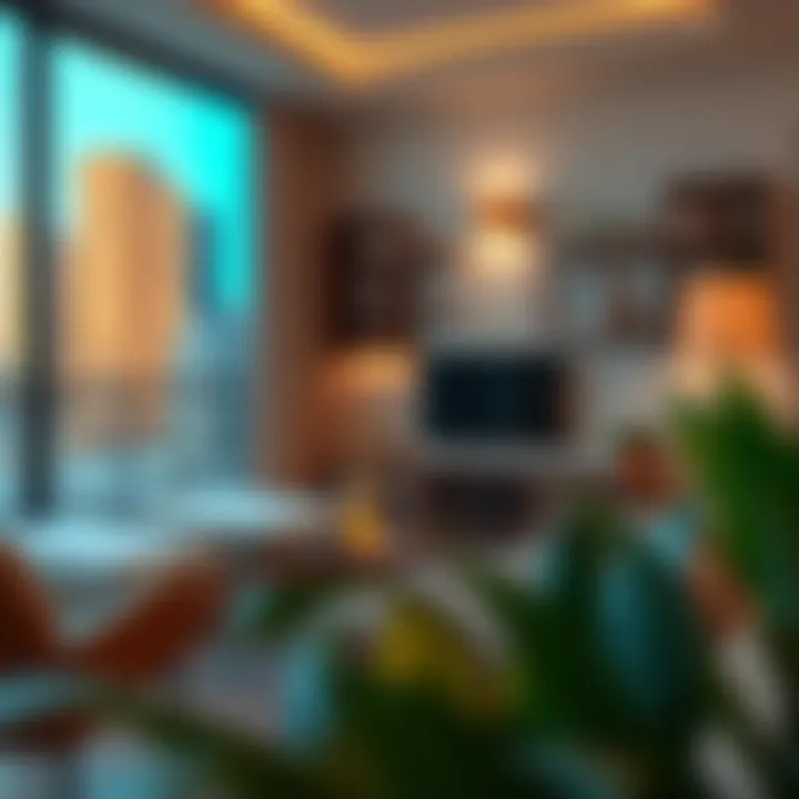 A collage of amenities available in various affordable studio apartments