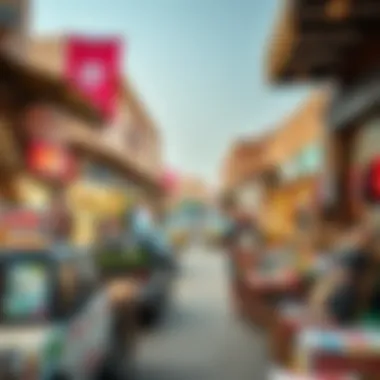 A bustling marketplace in Al Qusais reflecting the local culture and community life.