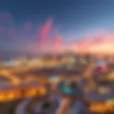 Vibrant Skyline of Al Qusais A panoramic view of Al Qusais showcasing the vibrant skyline and contemporary architecture.