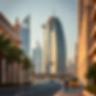 Iconic architectural landmarks along Sheikh Zayed Road