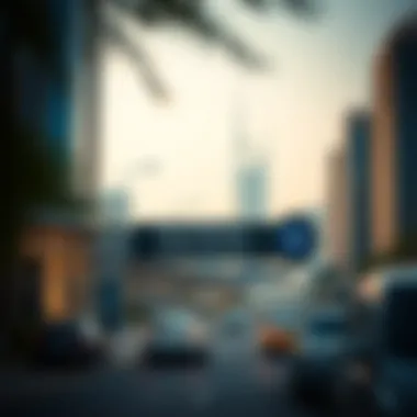 Real estate development signage along Sheikh Zayed Road