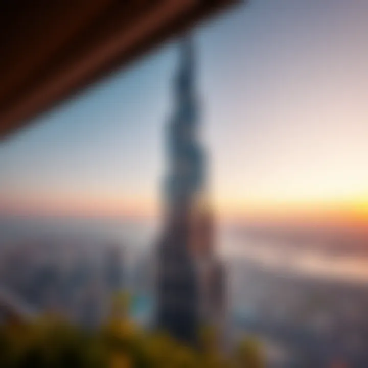 Burj Residence Tower 5 Sunset Stunning view of Burj Residence Tower 5 at sunset