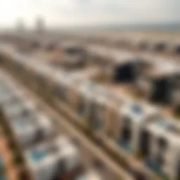 Aerial view of Dania Properties showcasing modern architecture