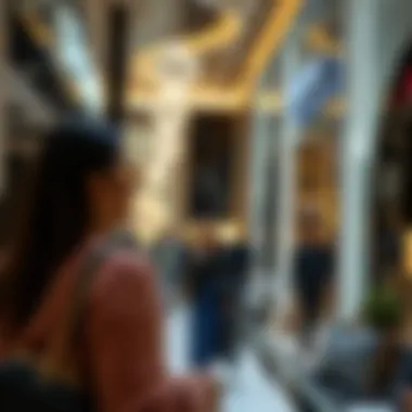 Shoppers enjoying luxury boutiques in DIFC