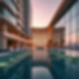 A stunning view of Emaar Beach Vista's architectural design