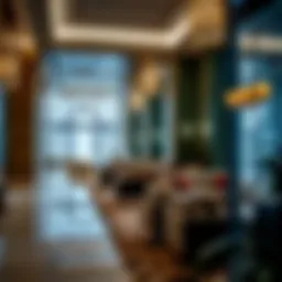 Luxurious hotel lobby in Tecom showcasing modern decor