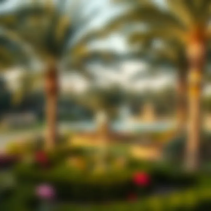 The serene landscape of Dubai's parks offering a green oasis.