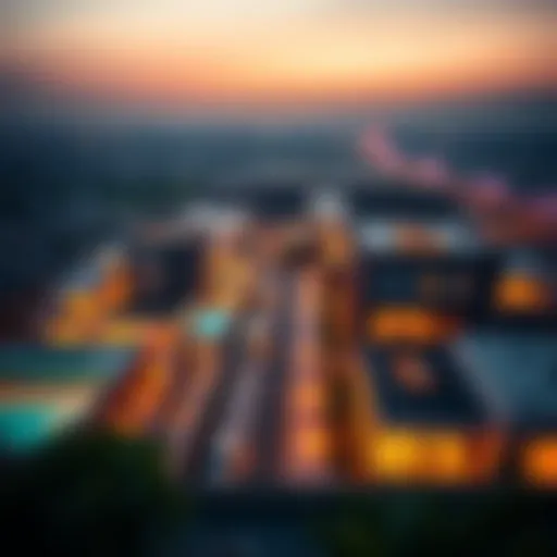 Panoramic view of جزيرة الريم showcasing modern architecture