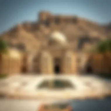 Historical representation of Qasr Al Hind within Dubai's urban landscape