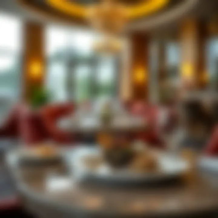 Culinary Delight in Luxury A lavish dining experience in a hotel restaurant