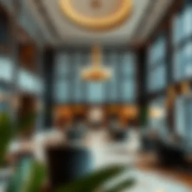 Elegance in Hotel Design A luxurious hotel lobby with elegant decor