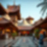 Cultural pavilion showcasing unique architecture