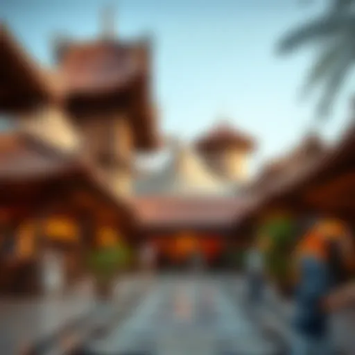 Cultural pavilion showcasing unique architecture