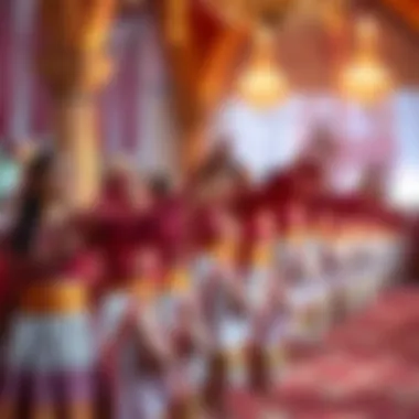 Vibrant performance representing diverse traditions