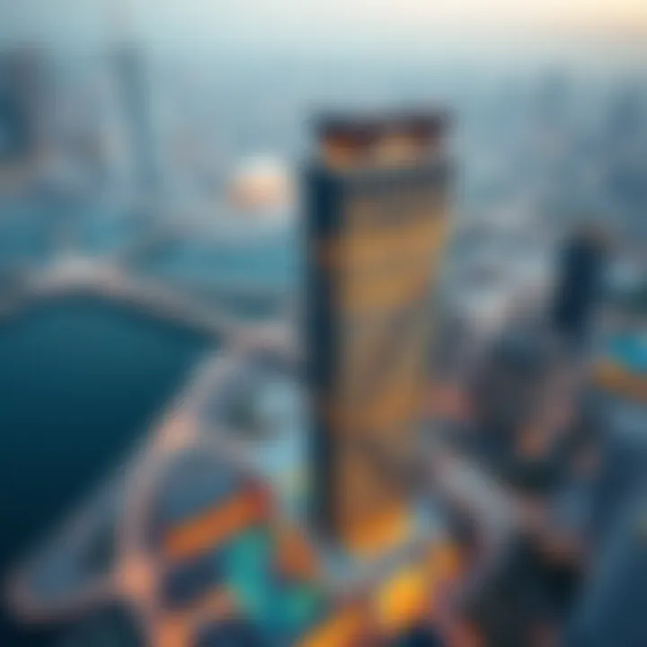 Aerial view highlighting the strategic location of Grosvenor Commercial Tower