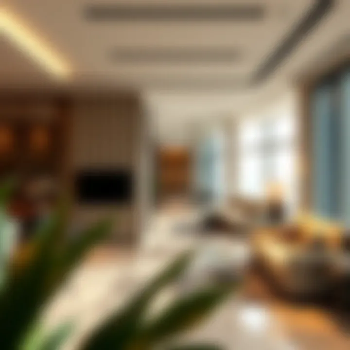 Interior layout of office spaces within Grosvenor Commercial Tower