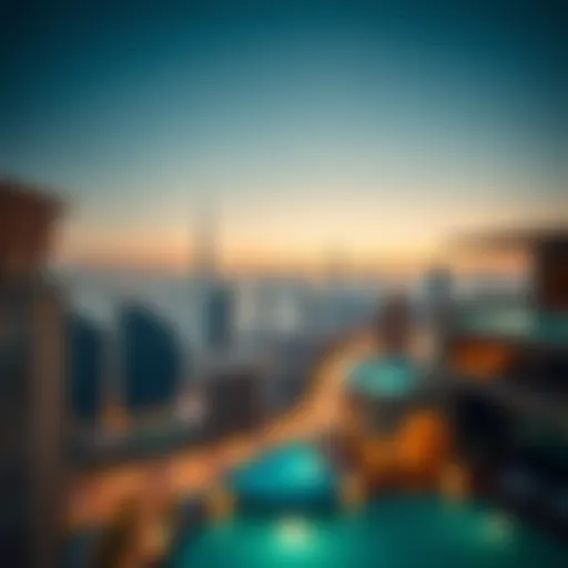 Stunning view of Dubai skyline with modern architecture