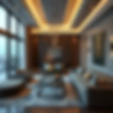 Luxurious apartment interior showcasing design elegance