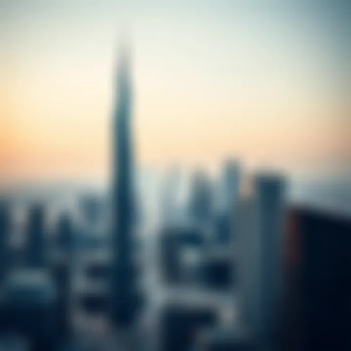 Panoramic view of the Dubai skyline featuring I Rise Tower