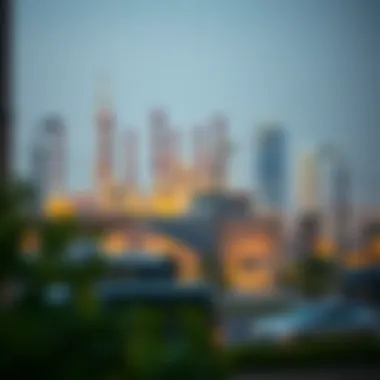 A futuristic depiction of technology integration within Dubai's industrial parks