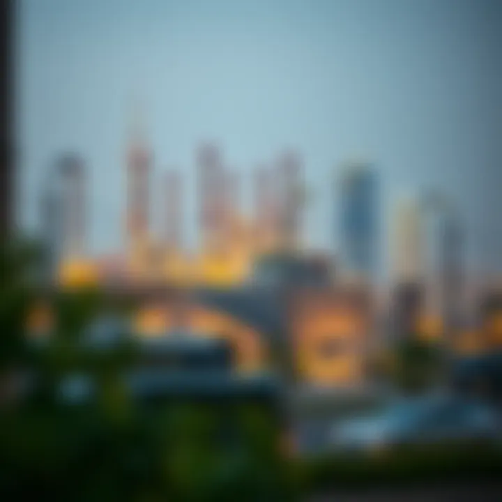 A futuristic depiction of technology integration within Dubai's industrial parks