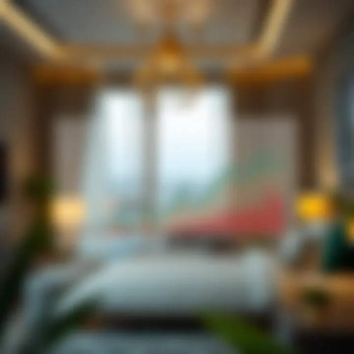 Graph illustrating rental trends for studio rooms in Jafiliya