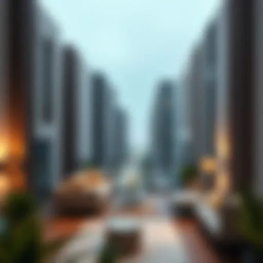 Overview of Jafiliya neighborhood showcasing studio apartments