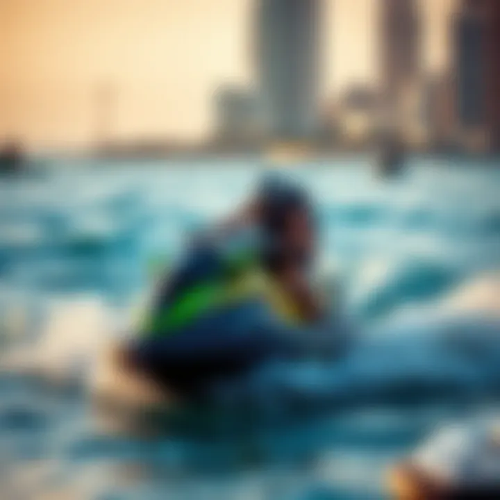 Thrilling Jet Skiing Experience at JBR Beach Jet skiing excitement on the waves of JBR Beach