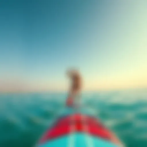 Paddleboarding at JBR Beach with clear turquoise waters