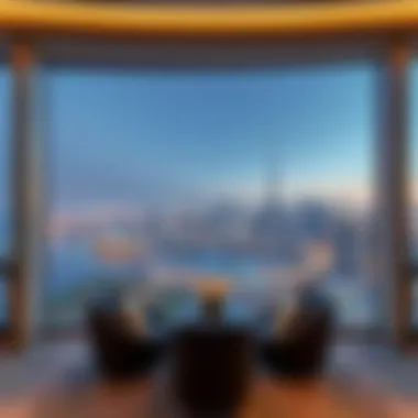 Stunning view of Dubai skyline from Marriott Residences