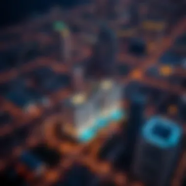 Sobha Crest in the Heart of Dubai Aerial view of Sobha Crest and its surroundings in the vibrant Dubai skyline