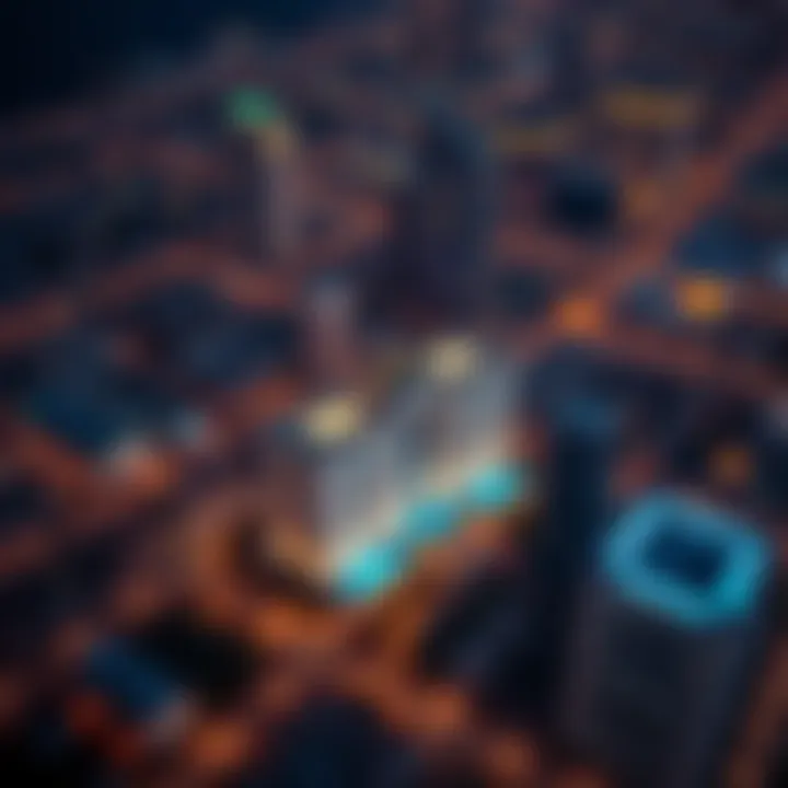 Sobha Crest in the Heart of Dubai Aerial view of Sobha Crest and its surroundings in the vibrant Dubai skyline