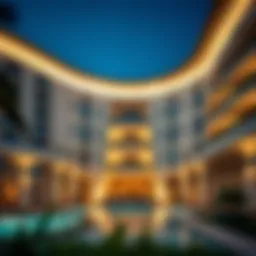 Luxurious exterior view of The One Hotel showcasing its innovative architecture